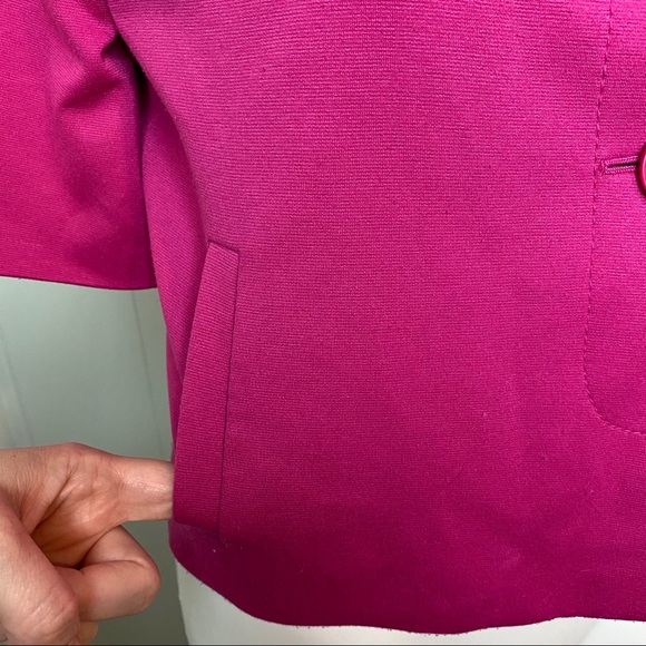 Loft Pink Fuchsia Jacket Blazer Cropped Short - Picture 3 of 7
